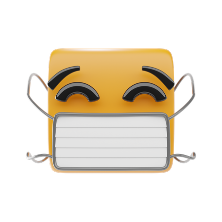 Gesicht mit Maske Emoji  3D Icon