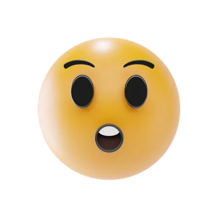 Gesicht mit offenem Mund Emoji  3D Icon