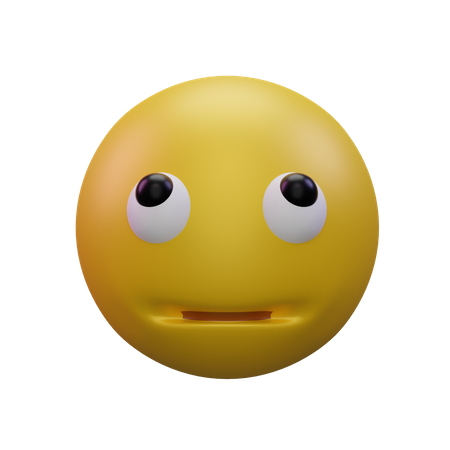 Gesicht mit rollenden Augen  3D Icon