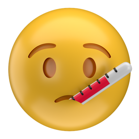 Gesicht mit Thermometer-Emoji  3D Icon