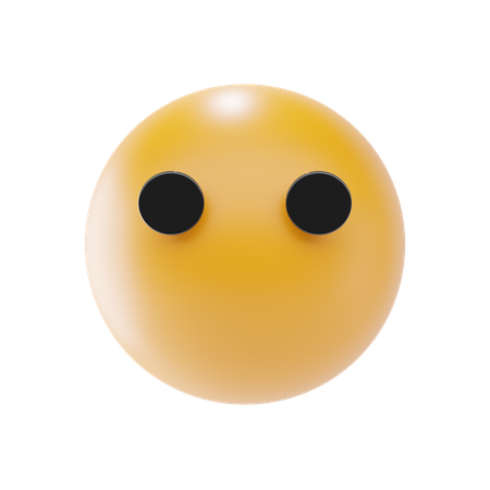 Gesicht ohne Mund Emoji  3D Icon