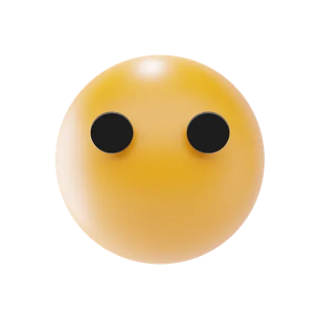 Gesicht ohne Mund Emoji  3D Icon