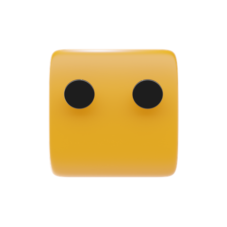 Gesicht ohne Mund Emoji  3D Icon