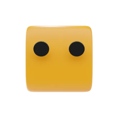 Gesicht ohne Mund Emoji  3D Icon