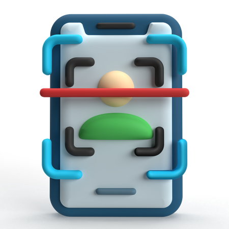 Gesichtserkennung  3D Icon