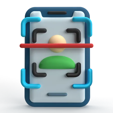 Gesichtserkennung  3D Icon