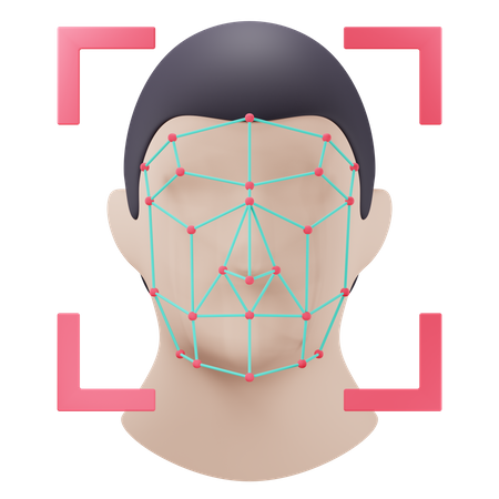 Gesichtserkennung  3D Icon
