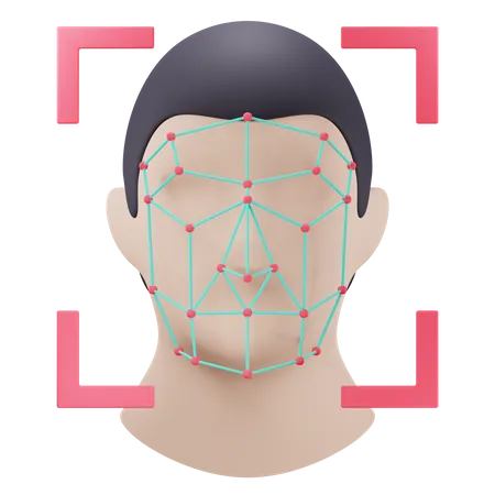 Gesichtserkennung  3D Icon