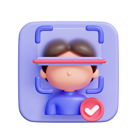 Gesichtsscanner  3D Icon