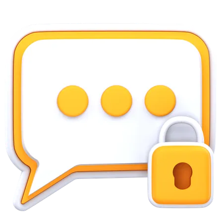 Gesperrter Chat  3D Icon