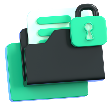 Gesperrter Ordner  3D Icon