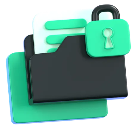 Gesperrter Ordner  3D Icon