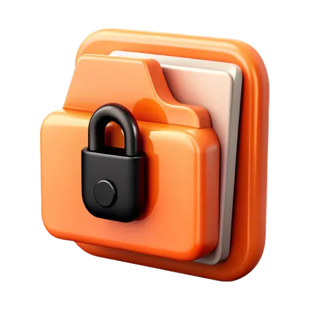 Gesperrter Ordner  3D Icon