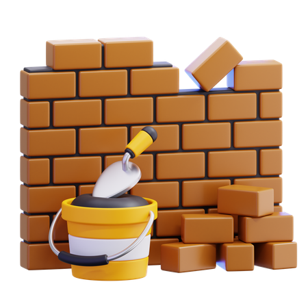 Gesso de parede de tijolos  3D Icon