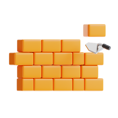 Gesso de parede de tijolos  3D Icon