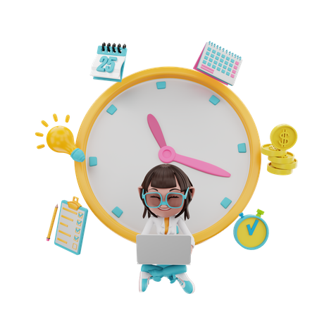 Gestão de trabalho  3D Icon