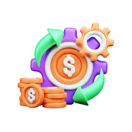 Gestão financeira  3D Icon