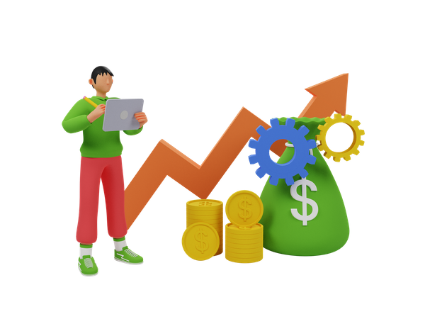 Gestão Financeira  3D Icon