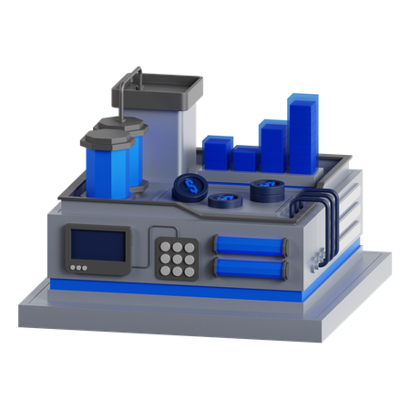 Gestapeltes Balkendiagramm  3D Icon