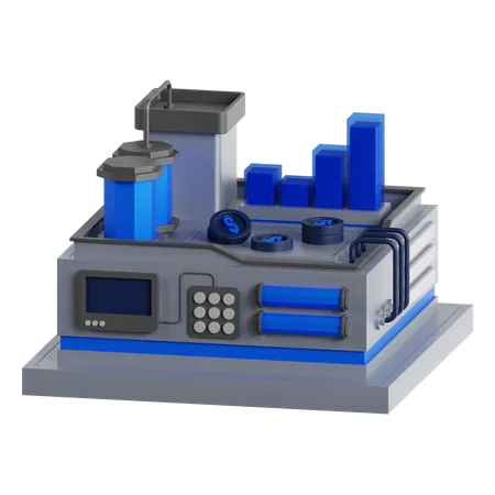 Gestapeltes Balkendiagramm  3D Icon