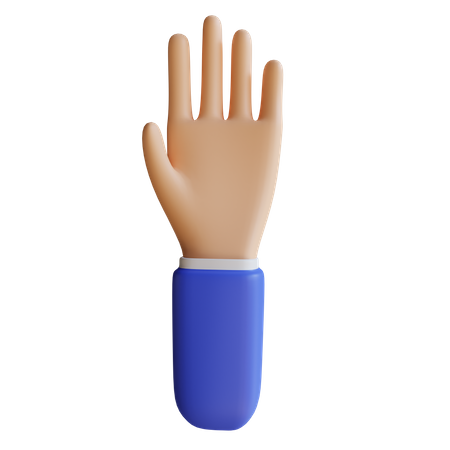 Geste à cinq doigts  3D Illustration