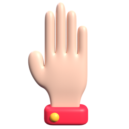 Geste de la main de la paume  3D Icon