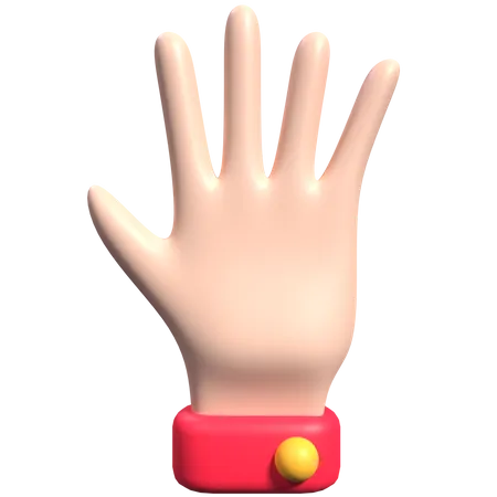 Geste de la main de la paume  3D Icon