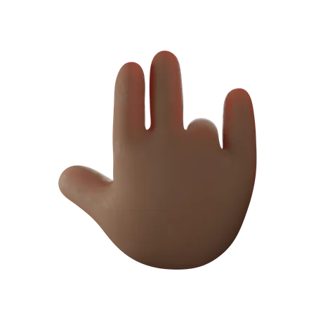 Geste de la main à bascule  3D Illustration