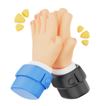 Geste de la main à cinq  3D Icon