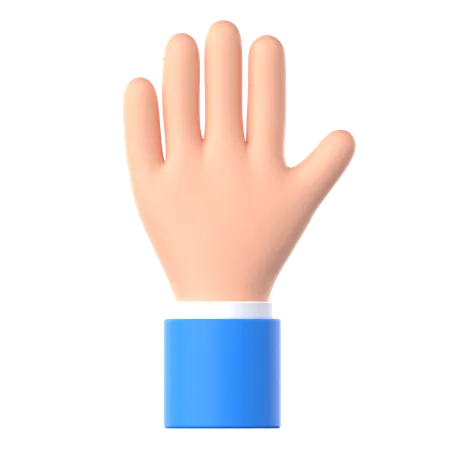 Geste de la main à cinq doigts  3D Icon
