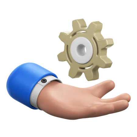 Geste de la main avec équipement ci-dessus  3D Icon