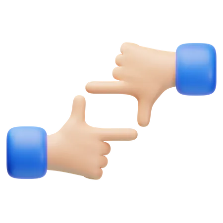 Geste de la main carrée  3D Icon