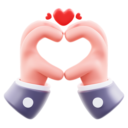 Geste de la main d'amour  3D Icon