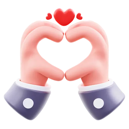 Geste de la main d'amour  3D Icon