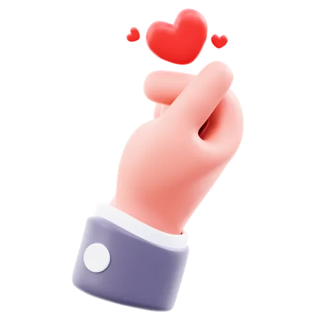 Geste de la main d'amour  3D Icon