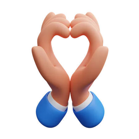 Geste de la main d'amour  3D Icon