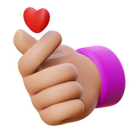 Geste de la main d'amour  3D Icon