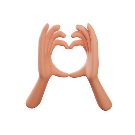 Geste de la main d'amour  3D Icon