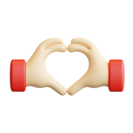 Geste de la main d'amour  3D Icon