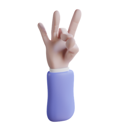 Geste de la main de méditation  3D Icon