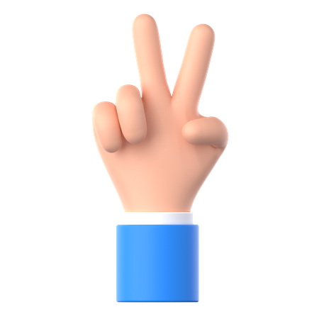 Geste de la main de paix  3D Icon