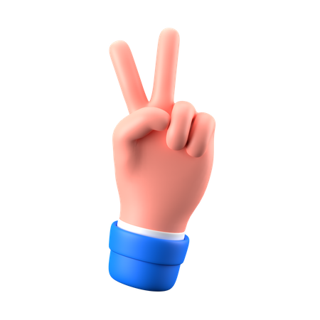 Geste de la main de paix  3D Icon