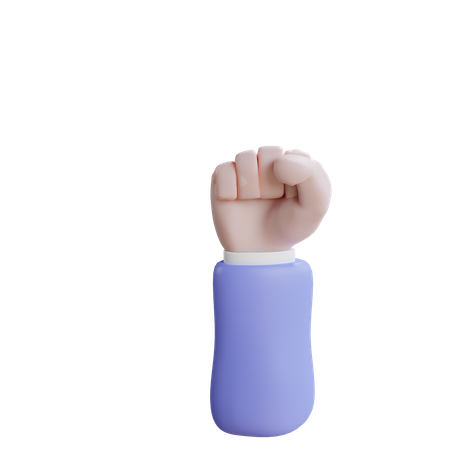 Geste de la main du poing  3D Icon