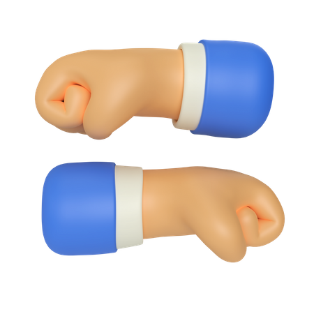 Geste de la main du poing  3D Icon