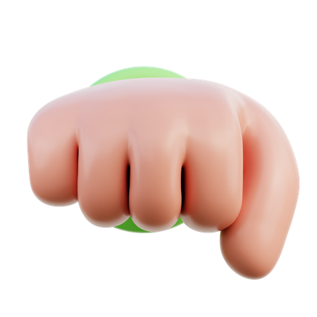 Geste de la main du poing entrant  Icône 3D