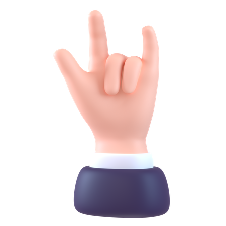 Geste de la main en métal  3D Icon
