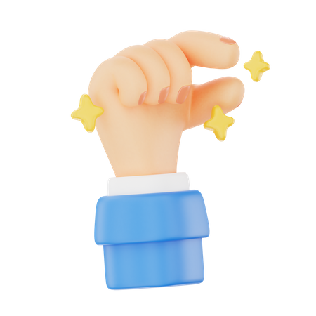 Geste de la main en petite quantité  3D Icon