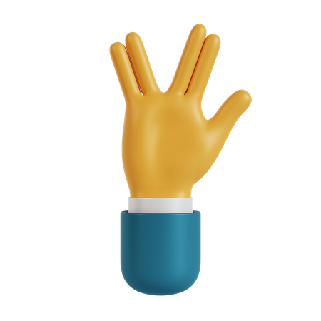 Geste de la main extraterrestre  3D Icon