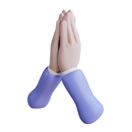Geste de la main namaste  3D Icon