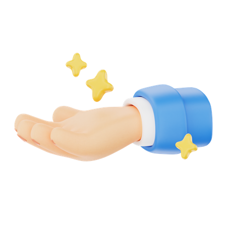 Geste de la main paume vers le haut  3D Icon